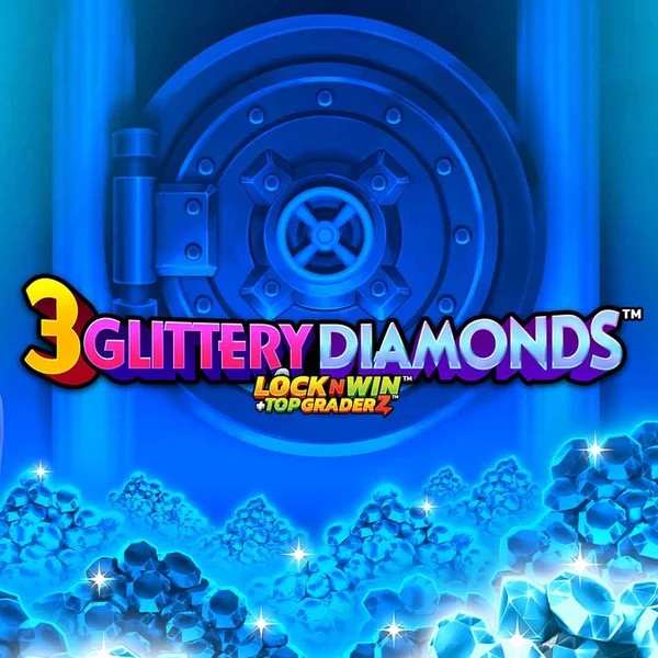 3 Glittery Diamonds logo by PearFiction Studios at Rainbet Casino