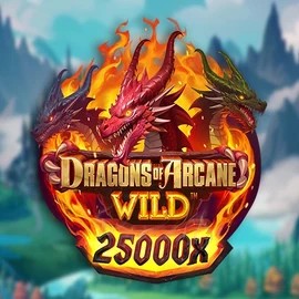 Dragons of Arcane Wild slot logo by Foxium at Rainbet Casino