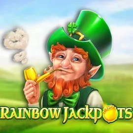Rainbow Jackpots slot logo by Red Tiger Gaming at Rainbet Casino