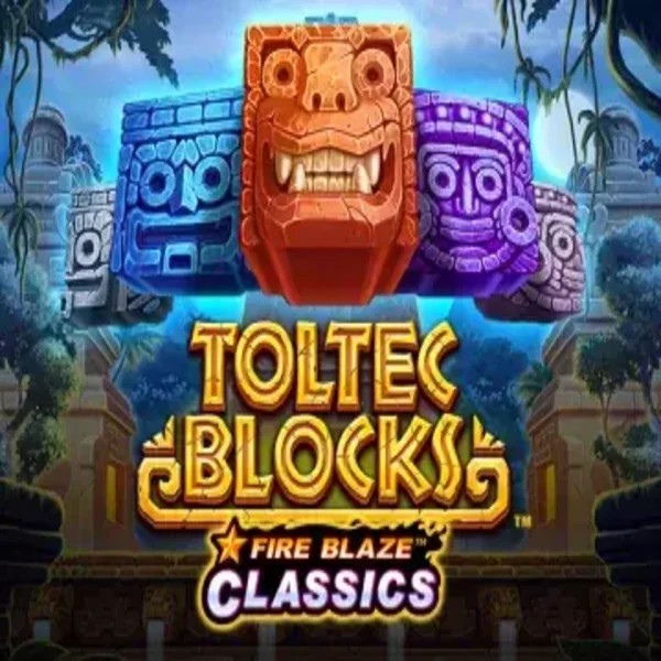 Fire Blaze: Toltec Blocks logo by Rarestone Gaming at Rainbet Casino